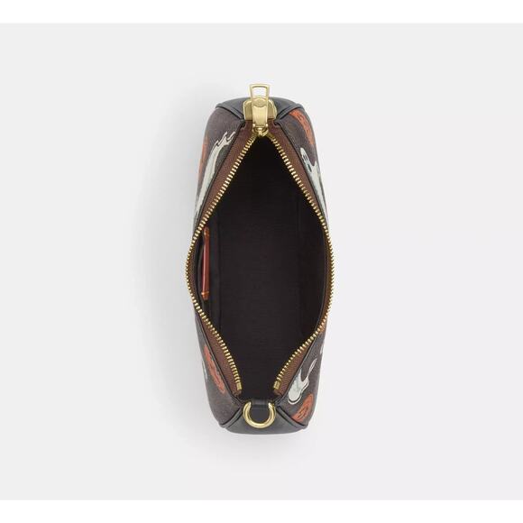 Coach Teri Shoulder Bag In Signature Canvas Pumpkin Halloween Print CCE71 NWT - Picture 15 of 16